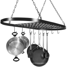 Pot Lid Organizer Rack Holder Have Shelf Grid Metal Cookware Hanger Organizer Kitchen Storage